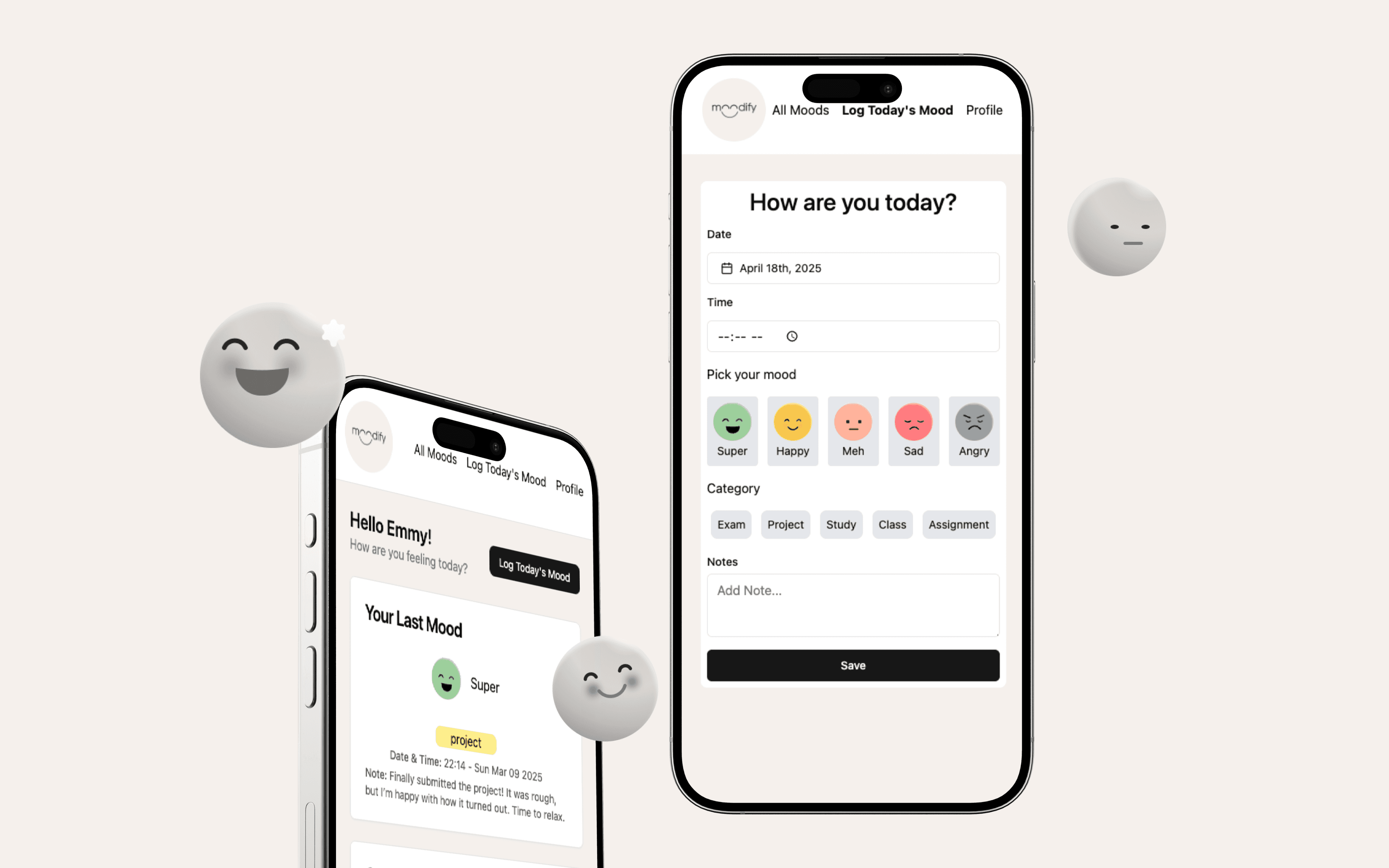 moodify-Mood Tracking Interface